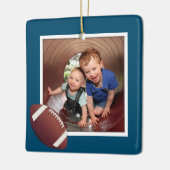 ボーズサッカーフォトクリスマスセラミックオーナメント セラミックオーナメント (左)