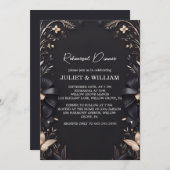 ボーズサテンシックリボン切断リハーサルディナー 招待状 (正面/裏面)