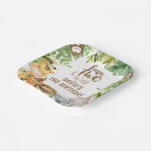 ボーズサファリアニマルツワイルド誕生日スクエアプレート ペーパープレート (傾斜あり)