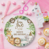 ボーズサファリアニマルツワイルド誕生日紙プレート ペーパープレート (パーティー)