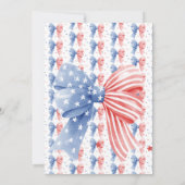 ボーズスターズアンドストライプアメリカ恋しく思ガールズ誕生日 招待状 (裏面)