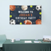 ボーズスポーツネイビー誕生日ウェルカムバナー 横断幕 (トレードショー)