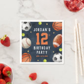 ボーズスポーツネイビー誕生日 スタンダードカクテルナプキン (インサイチュ)