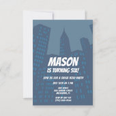 ボーズスーパーヒーローシティバースデーパーティーの招待 招待状 (正面)