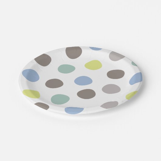 ボーズトイズ誕生日パステルズ水玉模様紙プレート ペーパープレート (アングル)