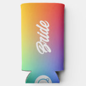 ボーズド婚約したレトロレインボーバチェロレッテ スリム缶クーラー (裏面)