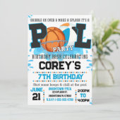 ボーズバスケットボールプールパーティの招待状 招待状 (スタンド正面)