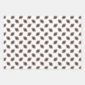 ボーズフットボールグリーンスポーツ誕生日 ラッピングペーパーシート (正面3)