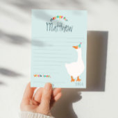 ボーズブルーグースファースト誕生日タイムカプセルカード 招待状