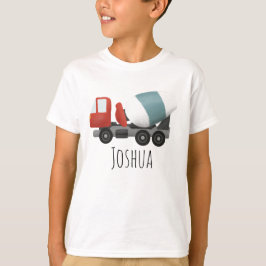 ボーズブルー建築セメントミキサーと名前 Tシャツ