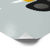 ボーズブルー建築子供の誕生日ウェルカムサイン ポスター (コーナー)