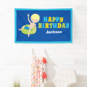 ボーズプールパーティーカスタム子供の誕生日 横断幕 (インサイチュ)