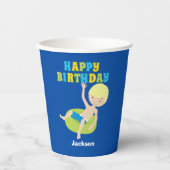 ボーズプールパーティーカスタム子供の誕生日 紙コップ (正面)