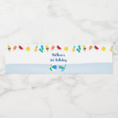 ボーズプールパーティー誕生日 ペットボトルラベル (シングルラベル)