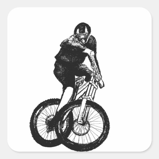 ボーズマウンテンバイクTシャツプレゼントMTB スクエアシール (正面)