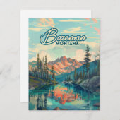 ボーズマンモンタナロッキーマウンテンズヴィンテージカード (正面/裏面)