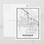ボーズマン地図 ポストカード (正面/裏面)