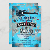 ボーズロックスターバースデーパーティ招待状 招待状 (正面/裏面)