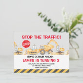 ボーズロードストップ建築ザトラフィック誕生日 招待状 (スタンド正面)