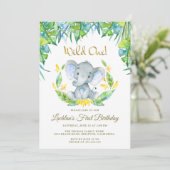 ボーズワイルドワンサファリベビーゾウ1歳 招待状 (スタンド正面)