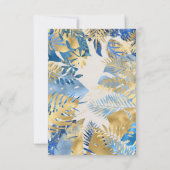 ボーズワイルドワン1stバースデーブルーベージュ色サファリ 招待状 (裏面)