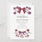 ボーズ&フラムマゼンタコケットブライダルシャワー 招待状 (正面)