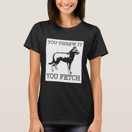 ボーセロンおもしろい犬恋人ギフト Tシャツ (正面)