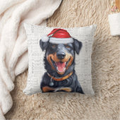 ボーセロンドッグウォーターカラークリスマス クッション (ブランケット)