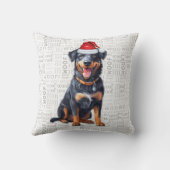 ボーセロンドッグウォーターカラークリスマス クッション (裏面)