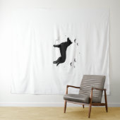 ボーセロンドッグ – ハロウィンムーンシルエットクラシック タペストリー (インサイチュ(横))