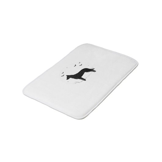 ボーセロンドッグ – ハロウィンムーンシルエットクラシック バスマット (アングル)