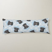 ボーセロンブラック&タン絵を描ズ・シェプドッグ犬アート ボディピロー (裏面)