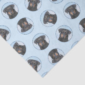 ボーセロンブラック&タン絵を描ズ・シェプドッグ犬アート 薄葉紙 (詳細)