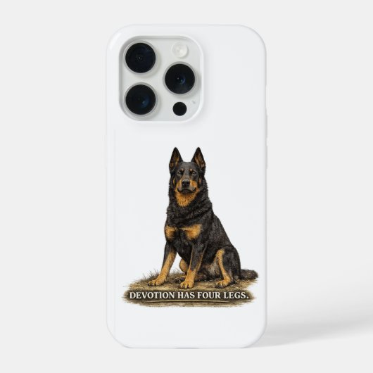 ボーセロン - 愛情は四本の足で歩む 犬 iPhoneケース (裏面)