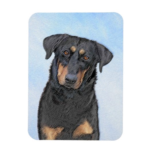 ボーセロン 絵画 - かわいい犬のオリジナルアート マグネット (縦)