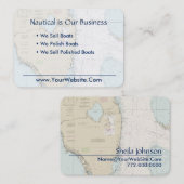 ボーターフロリ航海のダグラフクリーン新鮮なブルータン 名刺 (正面/裏面)