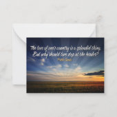 "ボーダレス愛"感動的引用文 ノートカード (正面)