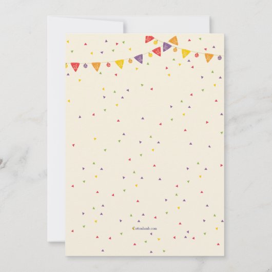 ボーダーおもしろいの招待状の南 招待状 (裏面)