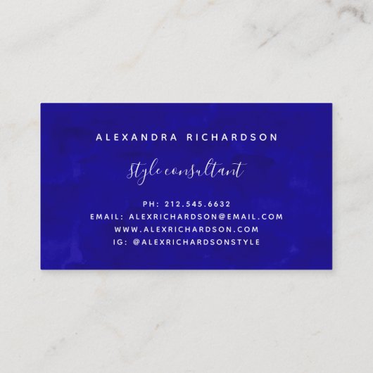 ボーダーおよび原稿|のはっきりしたで青い水彩画こんにちは 名刺 (裏面)