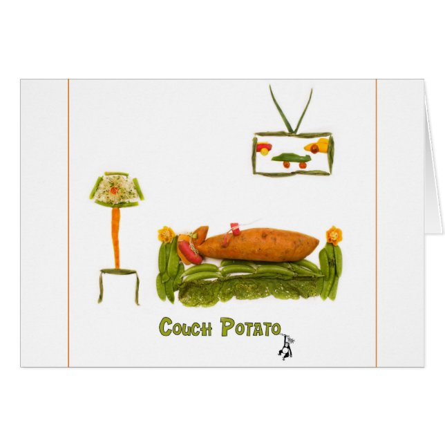 ボーダーが付いているカウチ・ポテト族 (正面横)