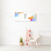 ボーダーが付いているカスタムな屋内縦の旗 横断幕 (インサイチュ)