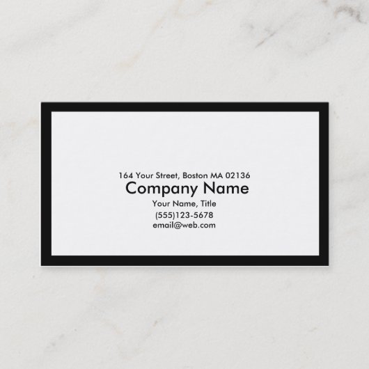 ボーダーが付いている中心情報 名刺 (正面)