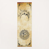 ボーダーが付いている太陽そして月 ヨガマット (正面)