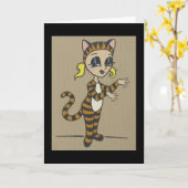 ボーダーが付いている少しtiggerカード カード (黄色い花)