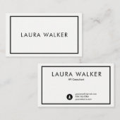 ボーダーが付いている最小主義の名刺 名刺 (正面/裏面)