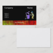 ボーダーが付いている絵画車 名刺 (正面/裏面)