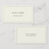 ボーダーが付いている超厚い優れたクリーム 名刺 (正面/裏面)