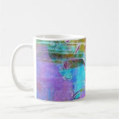 ボーダーとのコーヒー・マグの春の庭のデザイン コーヒーマグカップ (左)