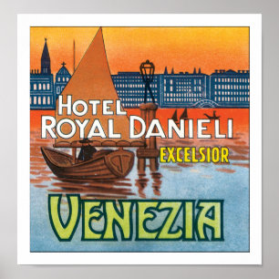 ボーダーなしのホテル王室のなDanieli Venezia ポスター