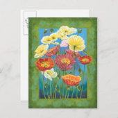 ボーダーの中の花束Ⅰ ポストカード (正面/裏面)